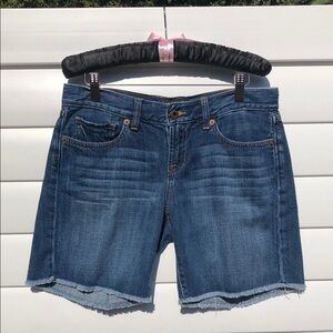 Lucky Brand Blue Jean Shorts with Frayed Hems